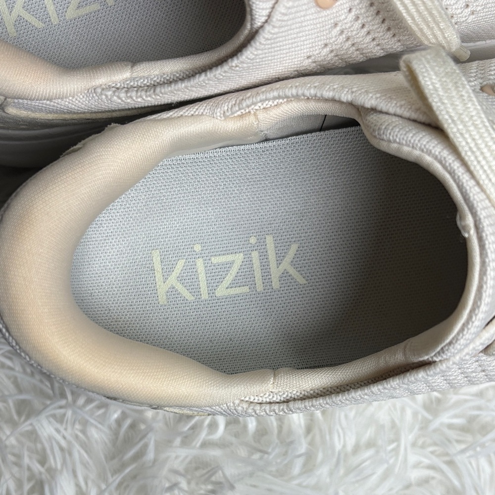 Kizik Lima White Creme Womens Wide Athletic Sneaker - Picture 7 of 10